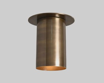 Lampada da soffitto cilindrica in ottone / Lampada da soffitto minimalista a filo
