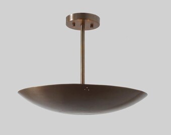 Antique Brass Finish Sputnik Ceiling Light Mid-Century Modern Flush Pendent Light