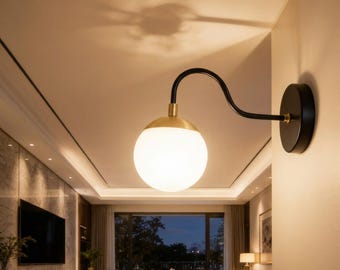 Luxury Italian Globe Wall Light | Pure Brass, 1 Year Warranty On Polish