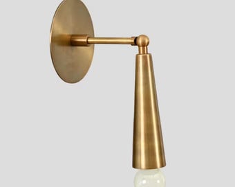 Mid Century Modern Brass Articulated Wall Sconce, Stilnovo Style