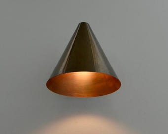 Applique da parete minimalista in ottone – Illuminazione moderna di metà secolo