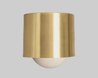 Handmade Brass Ceiling Spotlight, Adjustable Flush Mount Light