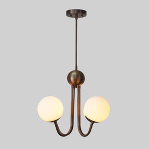 Stilnovo Style Brass Sputnik Chandelier Four Glass Globe Antique Brass Finish Bedroom Light Premium Quality Light Fixture