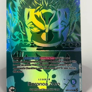 OP12 Green Roronoa Zoro Leader Textured TCG Proxy Card - Etsy