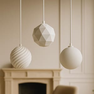 Lampada a sospensione minimalista stampata in 3D – Forma a V o lineare – Lampada da soffitto per 1/3/5/6 lampadine – Cavo regolabile – Molti colori