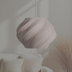 Large Seashell Pendant Light – Modern Scandinavian Ceiling Lamp – Minimalist Lighting in Custom Colors – 40cm Designer Lampshade