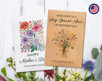 Mother’s Day Wildflower Seed Packet, Happy Mother’s Day Favors, Custom Mother’s Day Gifts, Celebrate Mom Party Gifts, Church Event Favors