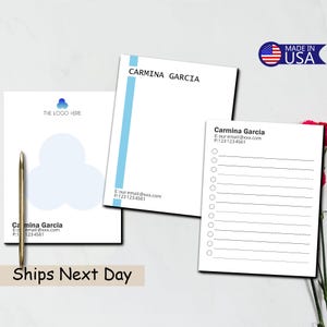 RUSH Personalized Business Notepad/Your Logo Here/Custom Business Notepad/Custom Stationery/Office Writing Pad/Business Gift/Co-worker Gift