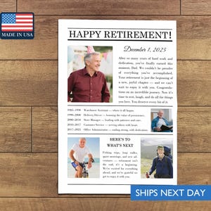 20 BULK Newspapers Retirement Gifts for Men or Women, Editable Retirement Celebration Welcome Sign, Retire Party Decor, History Back in 1984