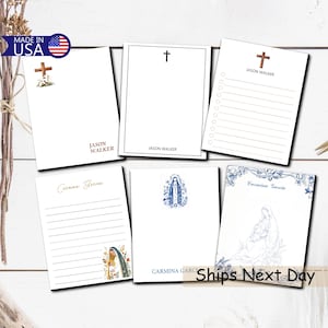 Marian Notepad/Christian Notepad/Bible Study Notepad/Custom Notepad/Catholic Notepad/Catholic Gift/Catholic Stationery/Gift for Colleagues
