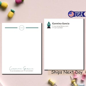 RUSH Custom Business Notepad YOUR LOGO, Personalized Small Business Gift, Business Notepads, Notepad with Custom Logo, Personalized Notepad