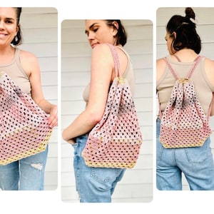PDF Crochet Pattern - Granny Stitch Backpack