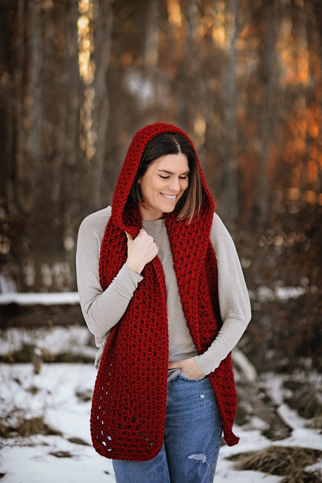 PDF Crochet Pattern - Hooded Super Scarf - Etsy