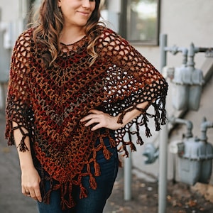 PDF Crochet Pattern - Gemstone Poncho