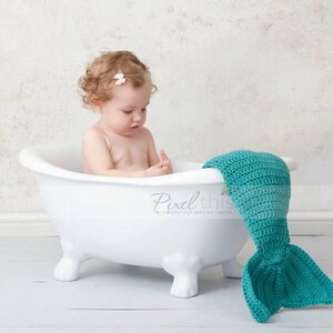 PDF Crochet Pattern Mermaid Tail Baby Crochet Photo Prop Newborn, 3m, 6m, 12m Girl Boy image 2