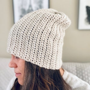 PDF Crochet Pattern - Basic Slouch Hat