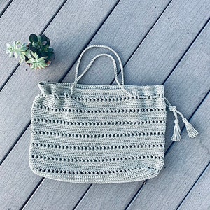 PDF Crochet Pattern - Sprightly Crochet Tote Bag
