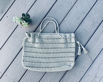 PDF Crochet Pattern - Sprightly Crochet Tote Bag