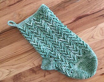 PDF Crochet Pattern - Evergreen Christmas Stocking