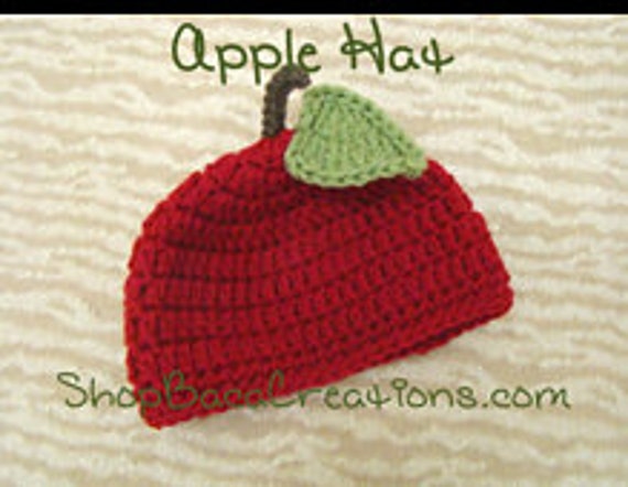 PDF Crochet Pattern Apple Hat | Etsy