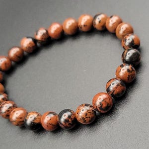 Mahogany Obsidian Bracelet | Courage | Strength | Healing | Root Chakra | Sacral Chakra