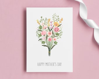 Printable Mother’s Day Card – Foldable Floral Greeting for Mom – Instant Download – Perfect for Mother’s Day Gift