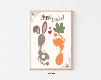 Easter Footprint Craft for Kids – DIY Preschool Keepsake – Fun Easter Activity for Toddlers and Home