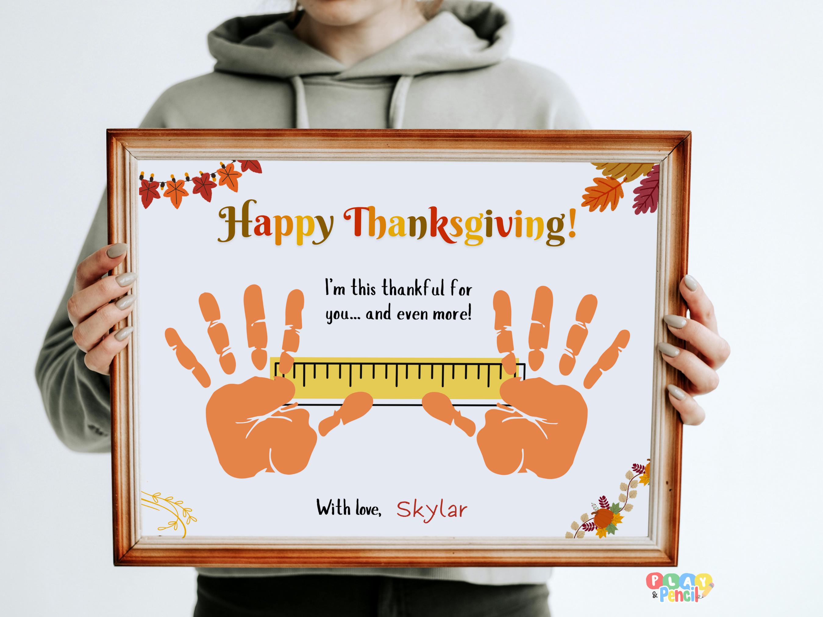 40 Thanksgiving Crafts: Fun and Festive Projects for Kids 14 Thanksgiving Day Handprint Craft Says This Thankful For You, Custom…