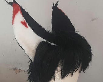 Padrão de orelha estilo Husk. Projeto de orelha de pelo. Padrão de orelhas de cosplay. Modelo para orelhas grandes. Padrão de orelha DIY. Projeto de orelha de espuma EVA. Orelhas de demônio.