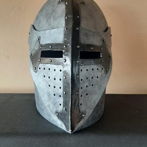 Medieval helmet pattern. Crusader headpiece blueprint. EVA foam helmet template. Digital knight helmet pattern for cosplay & LARP. DIY.