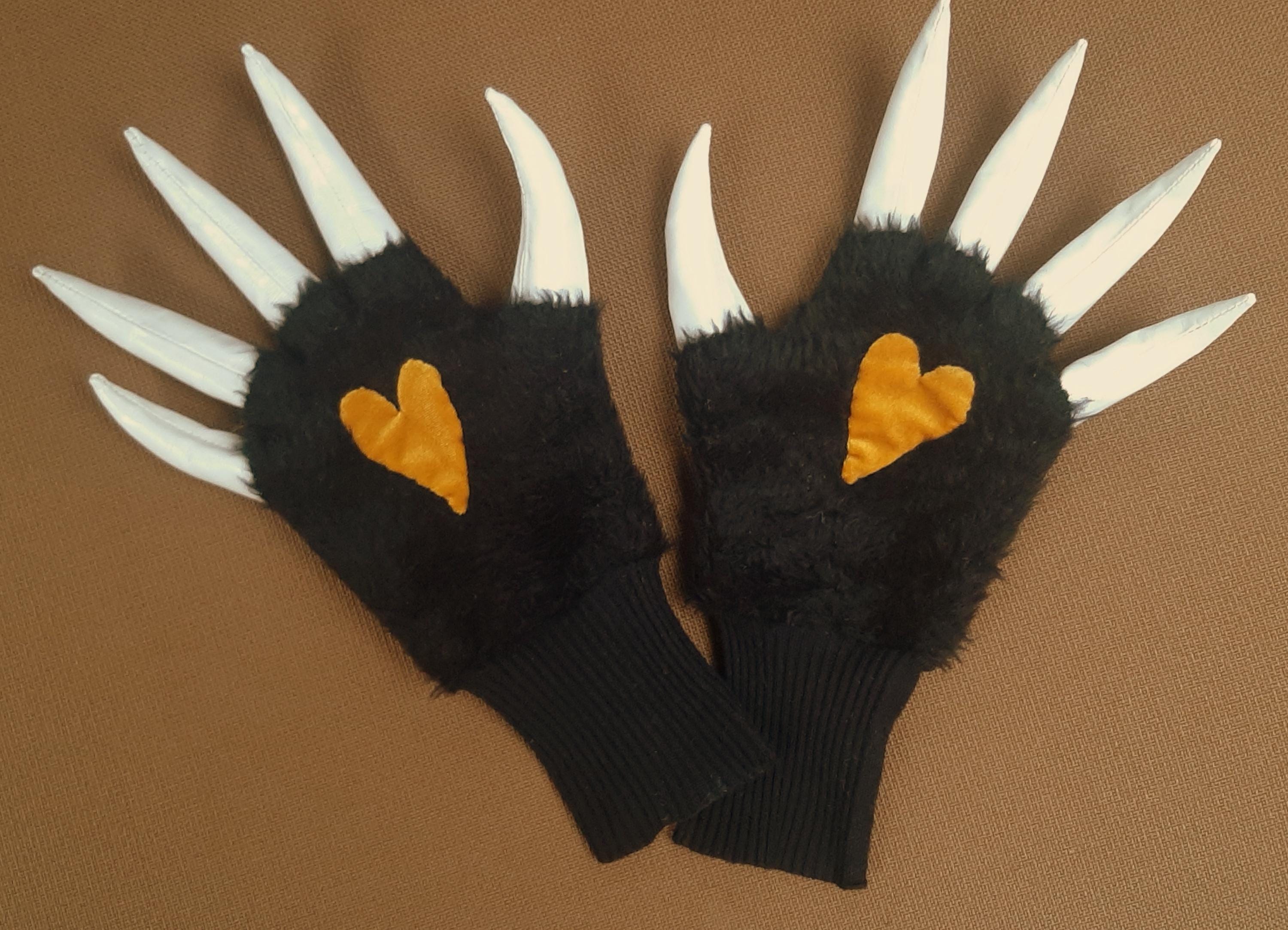 Gants Griffes Longs Pour Halloween Et Cosplay - Griffes Incurvées Réalistes En Nylon - Accessoire Fête Horreur