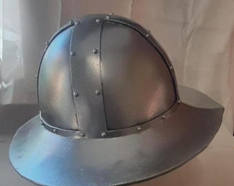 Mittelalterliches Helm Muster. Helm der auch als gründruck bezeichnet. EVA Schaumstoff Helmschablone. Eisenhut Vorlage. Nähanleitung für EVA Hut. Ritter Helm