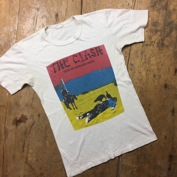 The Clash give em enough rope album cover tee shir