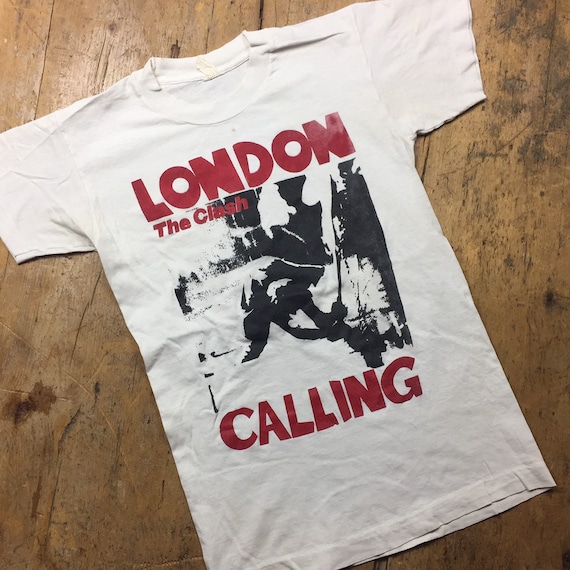 Incredible The Clash London Calking tee Shirt. Sma