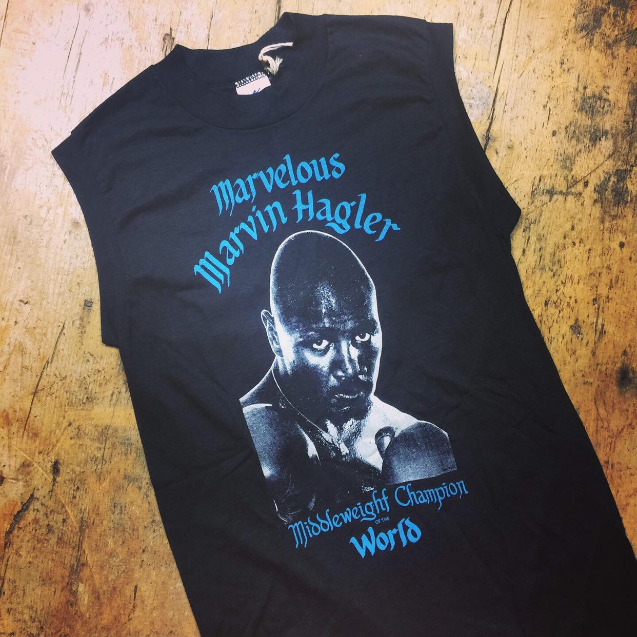 Marvellous Marvin Hagler vintage muscle tee medium