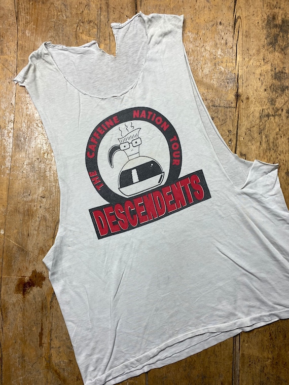 Vintage Descendants cut up paper thin tee shirt.