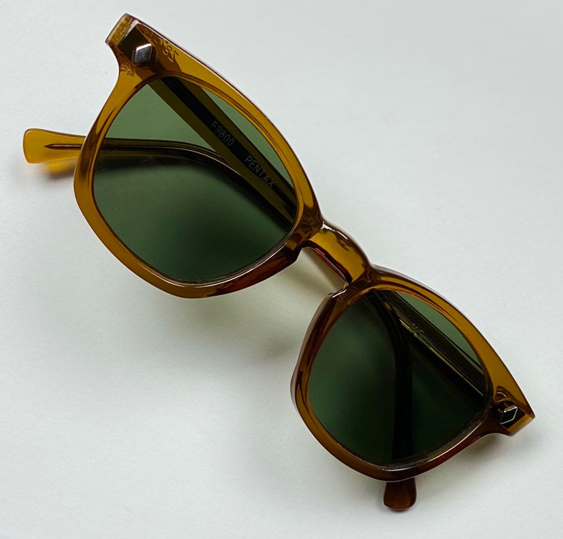 Custom Sunglasses Honey frame with green lens American made Etsy