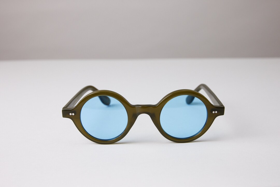 New York Eye_rish Greystones. Green Frame With Bluelenses Etsy