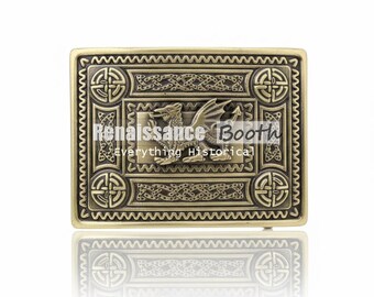 Scottish Kilt Belt Buckle – Handmade Brass Antique Metal  – Size 3.5 x 2.5 Inch Premium Celtic Kilt Buckle