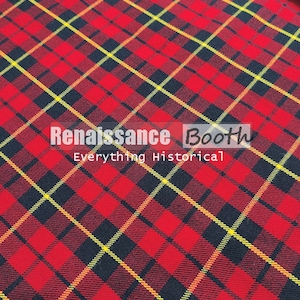 Wallace Tartan Fabric: 16 Oz Acrylic Scottish Plaid - 52&quot; Width