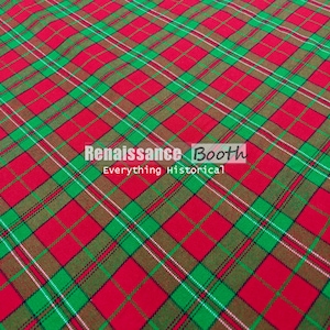 Welsh Thomas Tartan Fabric - 16 Oz Acrylic Scottish Tartan - Machine Washable - Running Yards - 52 Inches Width - Homespun Fabric