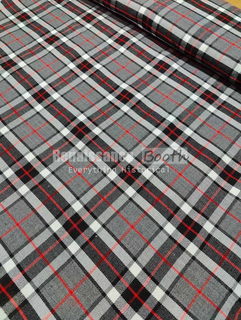 Thomson Gray Pattern Thomson Gray Tartan Fabric : 16 Oz Scottish Plaid, 52