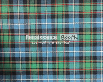 Tessuto MacRae Ancient Tartan - Tartan scozzese acrilico da 16 once - Lavabile in lavatrice - Iarde correnti - Larghezza 52 pollici -