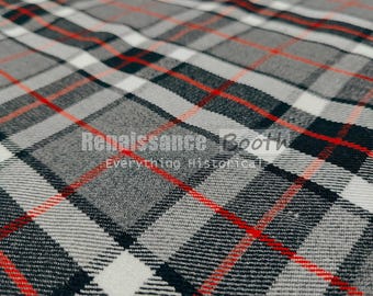 Thomson Gray Tartan Fabric : 16 Oz Scottish Plaid, 52" Wide By The Yard