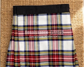 Falda escocesa infantil de tartán – Falda infantil a medida – Calidad artesanal superior – Tejido suave y cómodo – 60 opciones de tartán