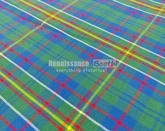 Hunter Ancient Tartan Fabric - 16 Oz Acrylic Scottish Tartan - Machine Washable - Running Yards - 52 Inches Width - Homespun Fabric