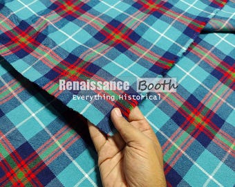 Tessuto McCord Tartan - Tartan scozzese acrilico da 16 once - Lavabile in lavatrice - Iarde correnti - Larghezza 52 pollici - Tessuto filato in casa