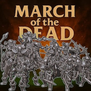 Skeleton Horde | Top Quality 16K Resin Prints | Undead Army for D&D, Pathfinder, Wargames | Warriors, Mages, Knights, Archers | Miniatures