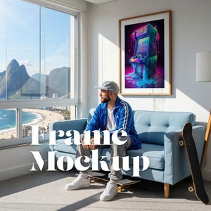 Artwork Frame Mockup: Rio View, PSD Smart Object (Digital Download 6144x6144px)