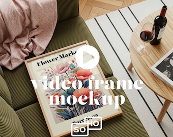 Interior Living Room Video Frame Mockup: Vertical - ISO | DIN Standard
